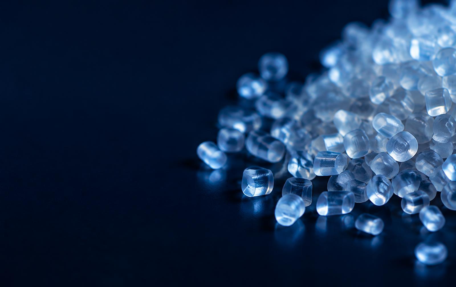 Translucent polymer resin pellets